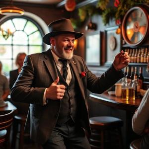 an american man enjoying himself in ireland