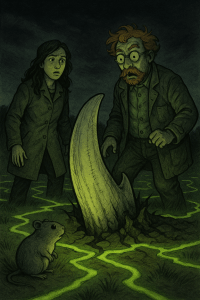 It was a tooth—huge, pale, curved like the prow of a ship