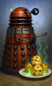 dalek and radioactive scones