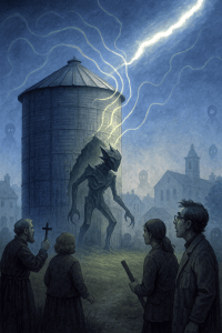 the thing in the grain silo