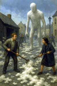 The foam had gone walking